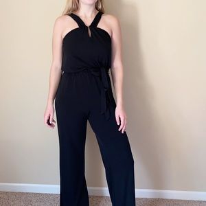 Classy Valerie Bertinelli black jumpsuit